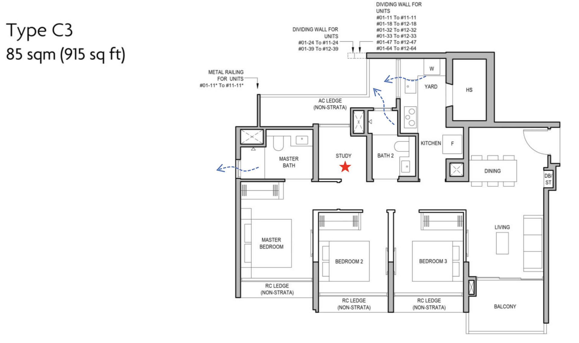 3 Br Premium Study